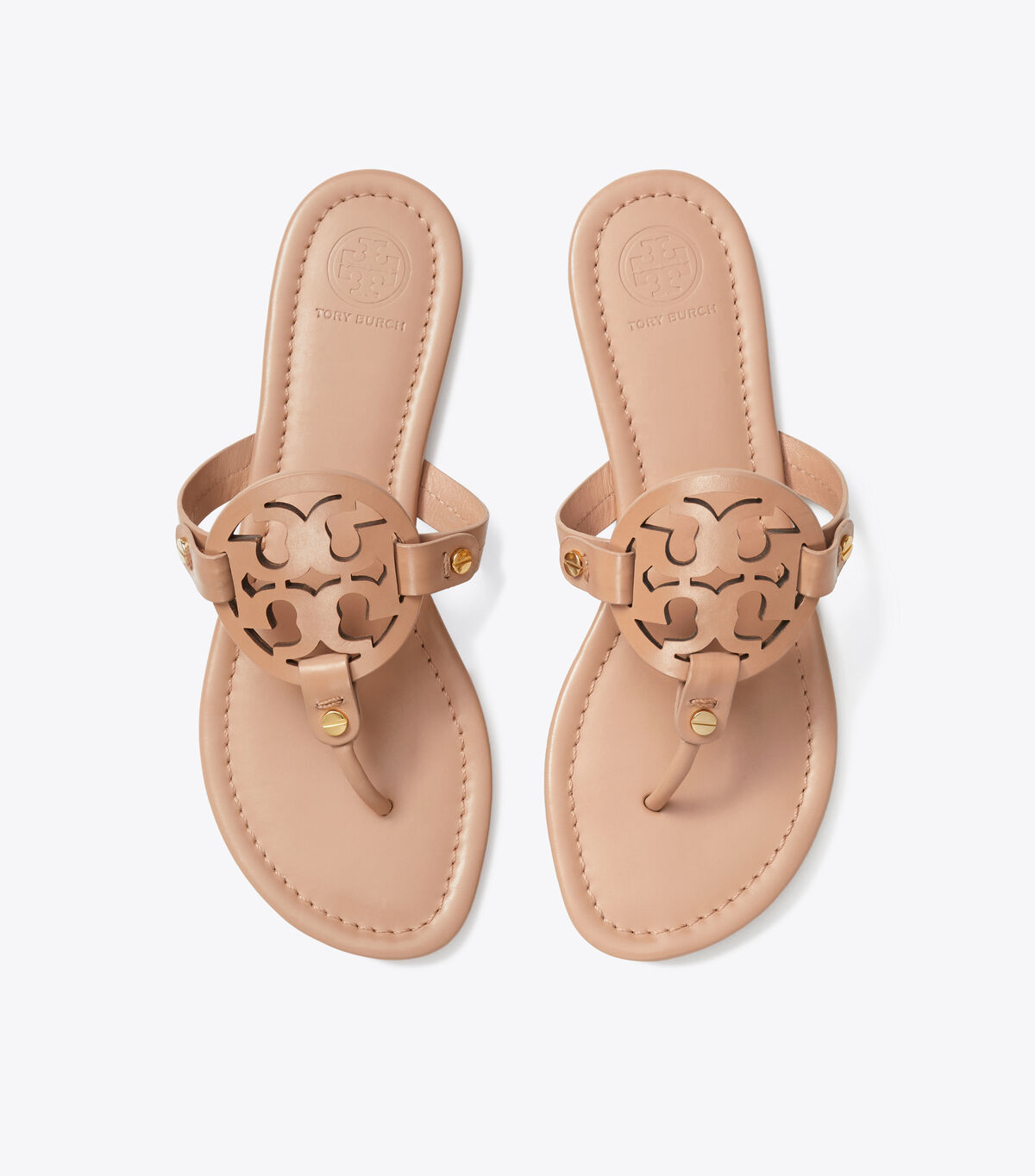 Tory Burch Brown Miller Leather Sandals