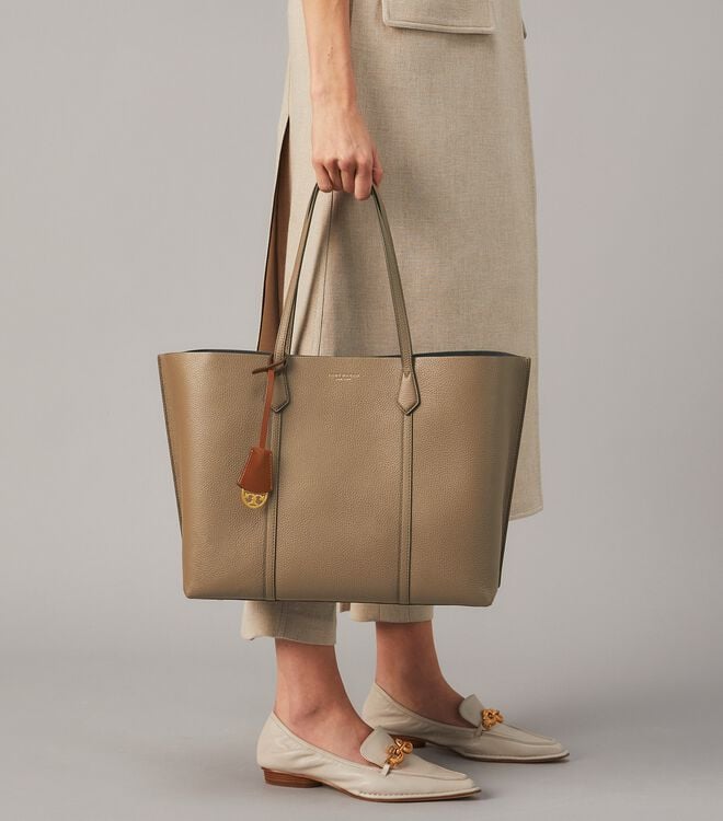 Tory Burch Dark Brown Perry Tote Bags