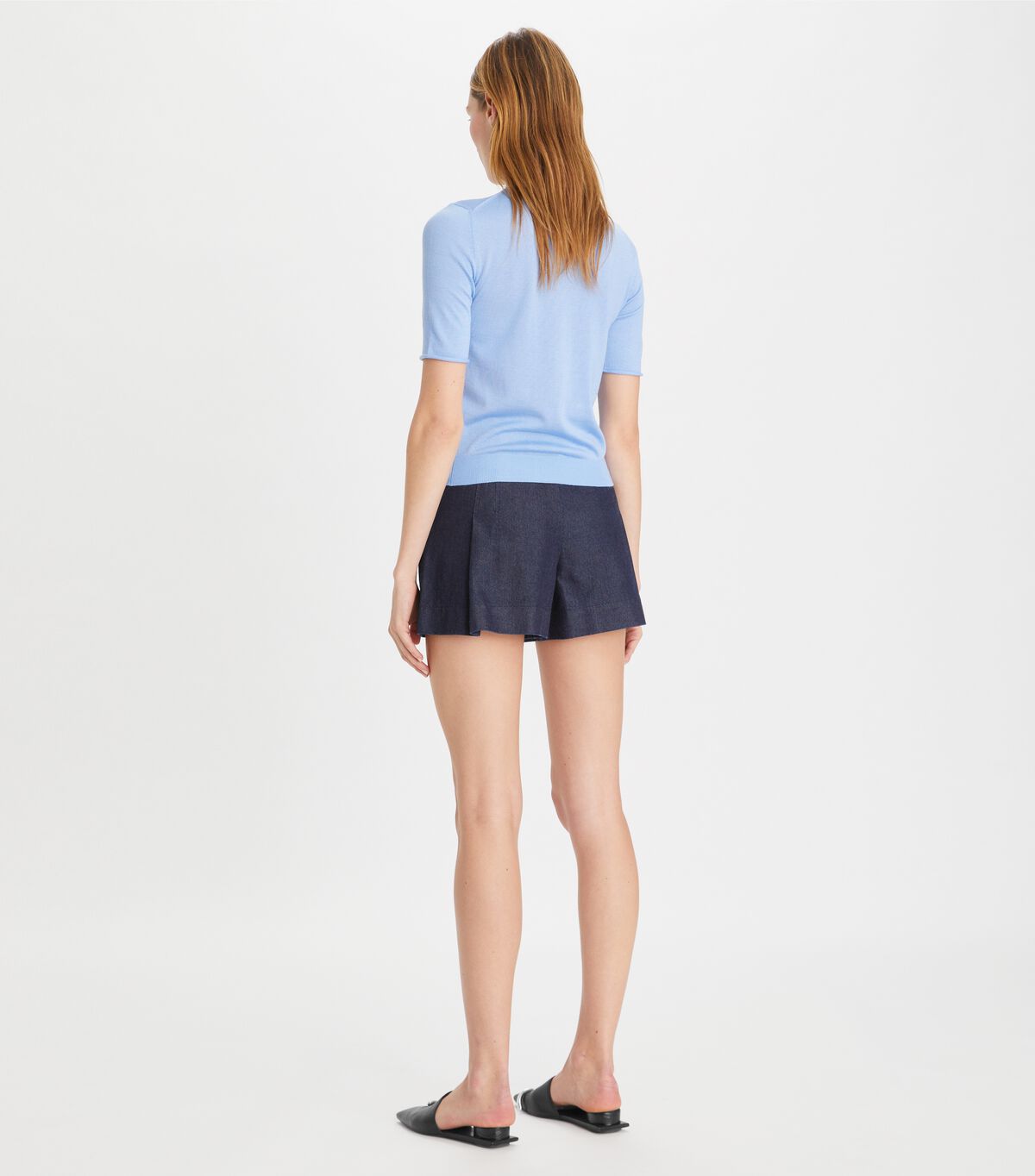 Tory Burch Light Blue Short-sleeve Sweaters