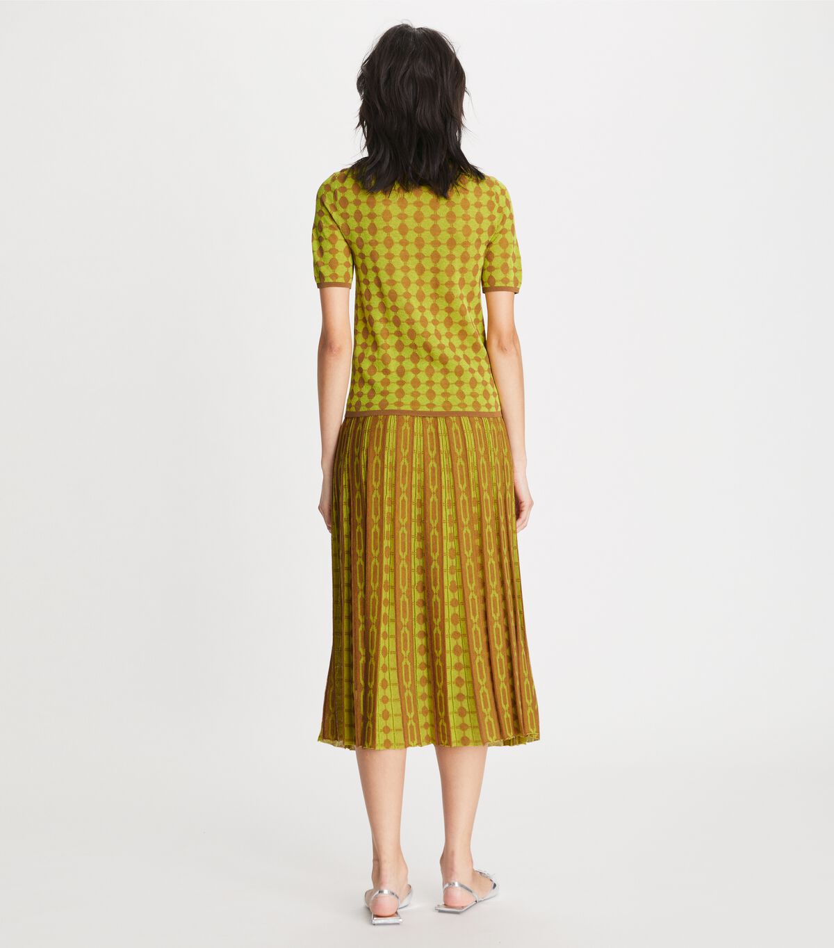 Tory Burch Dark Yellow Knit Jacquard Skirts