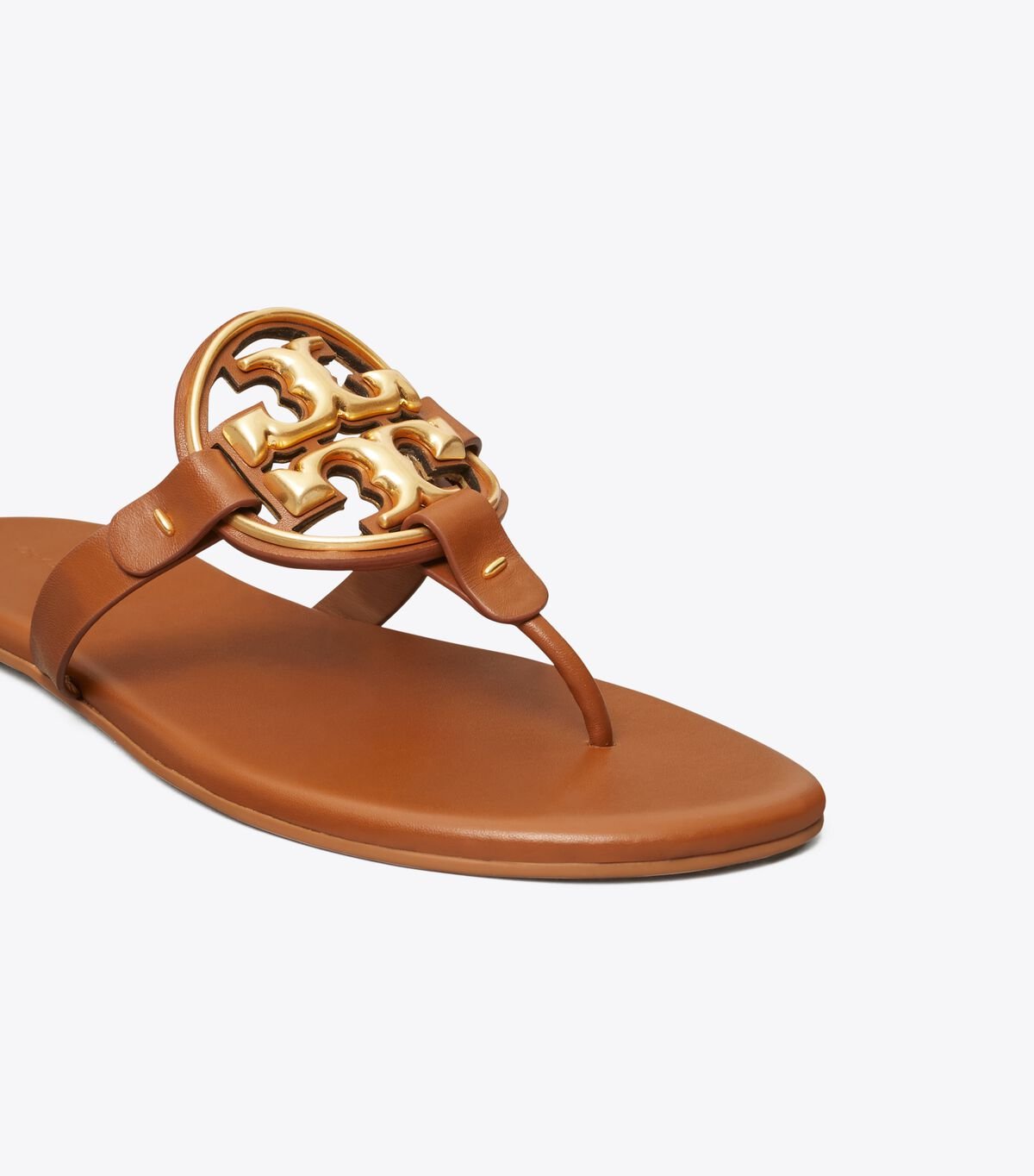 Tory Burch Brown Metal Miller Soft Sandals