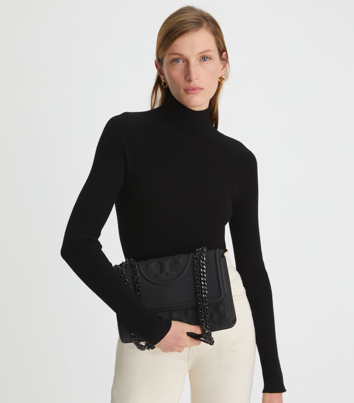 Tory Burch Black Fleming Matte Convertible Shoulder Bags