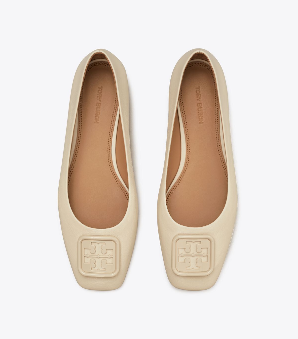 Tory Burch Beige Georgia Ballet Flats