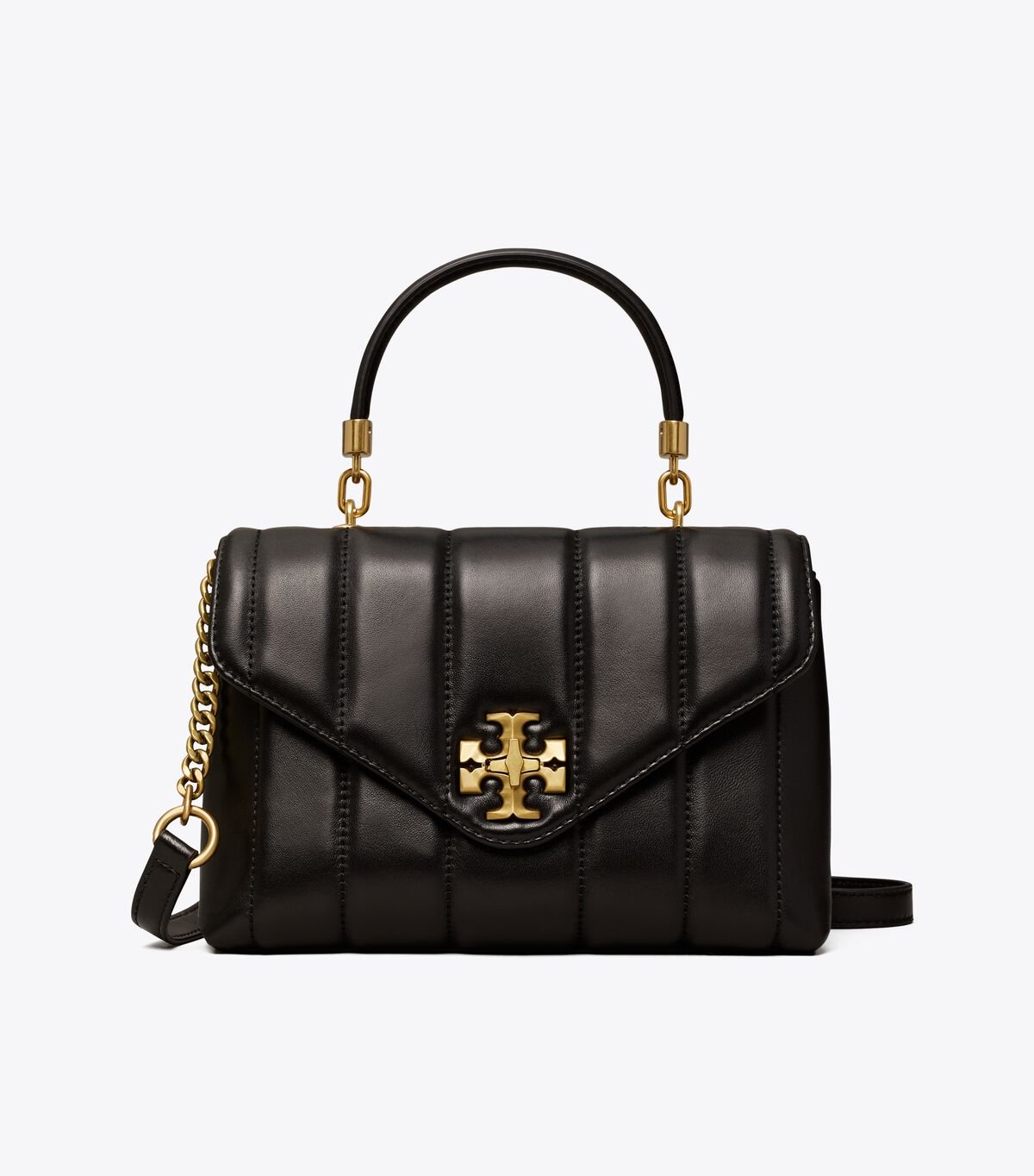 Tory Burch Black / Gold Small Kira Quilted Satchel Bags
