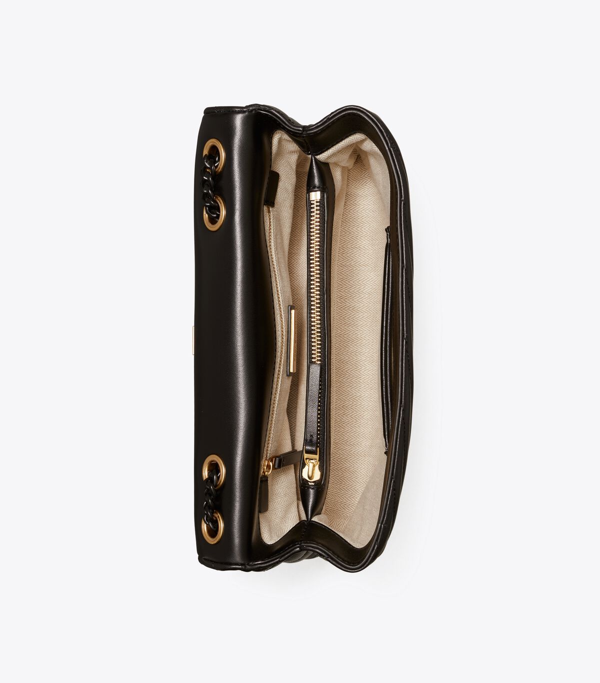 Tory Burch Black Kira Chevron Convertible Shoulder Bags