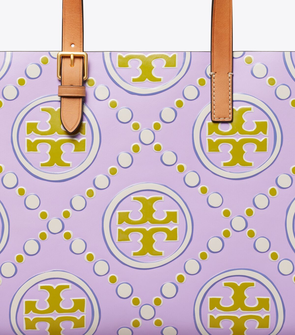 Tory Burch Lavender / White Small T Monogram Tote Bags