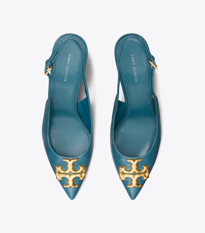 Tory Burch Blue Eleanor Heels