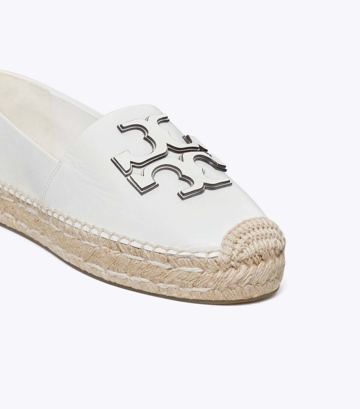 Tory Burch White Ines Platform Ballet Flats