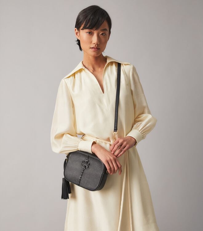 Tory Burch Black Mcgraw Crossbody Bags