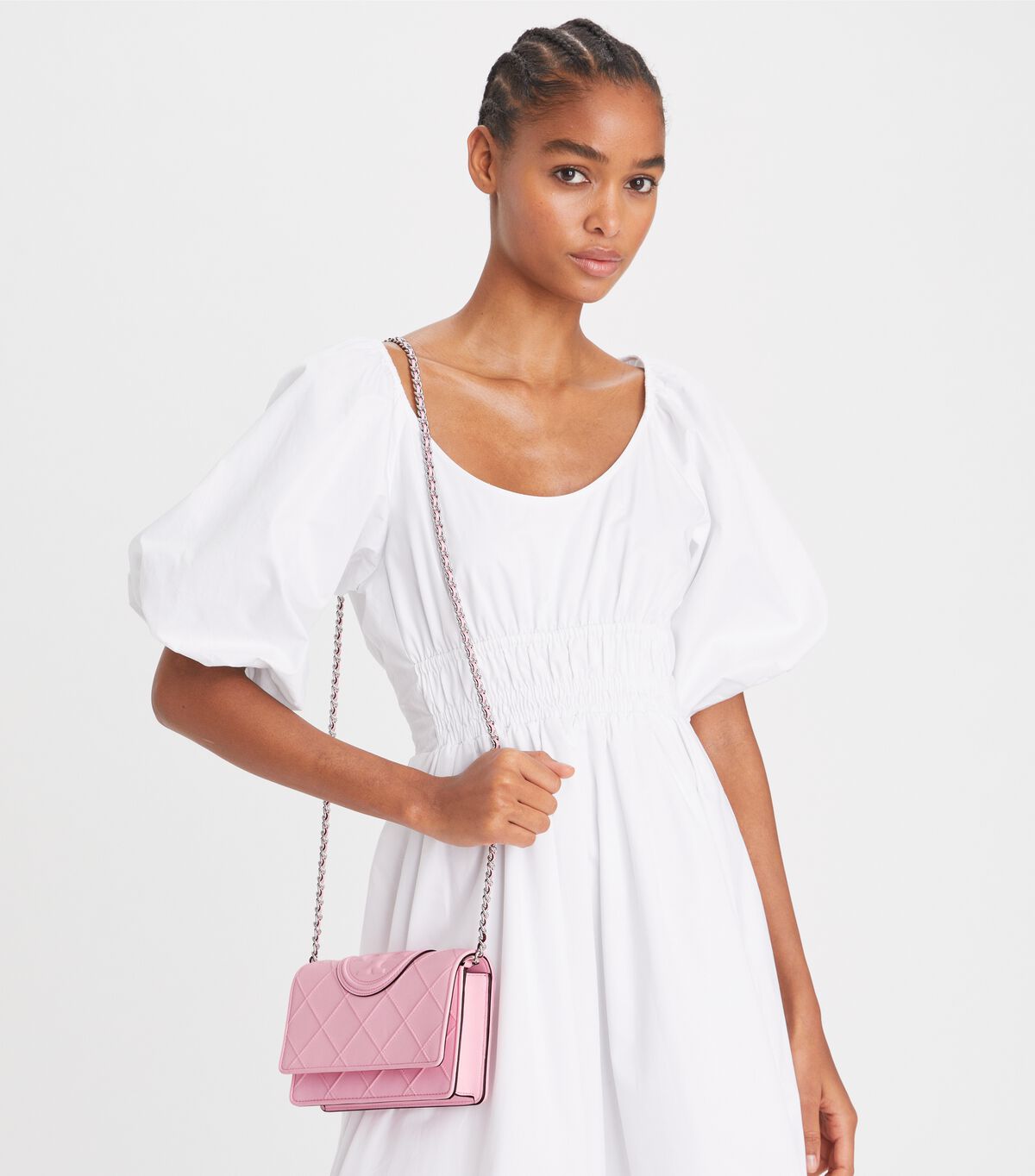 Tory Burch Pink Fleming Soft Crossbody Bags
