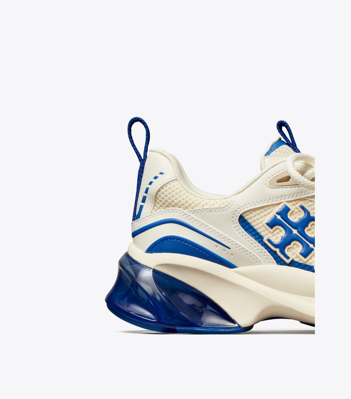 Tory Burch White / Blue Good Luck Tech Sneakers