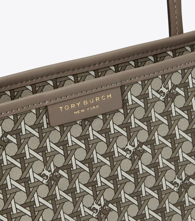 Tory Burch Grey Small Ever-ready Zip Tote Bags