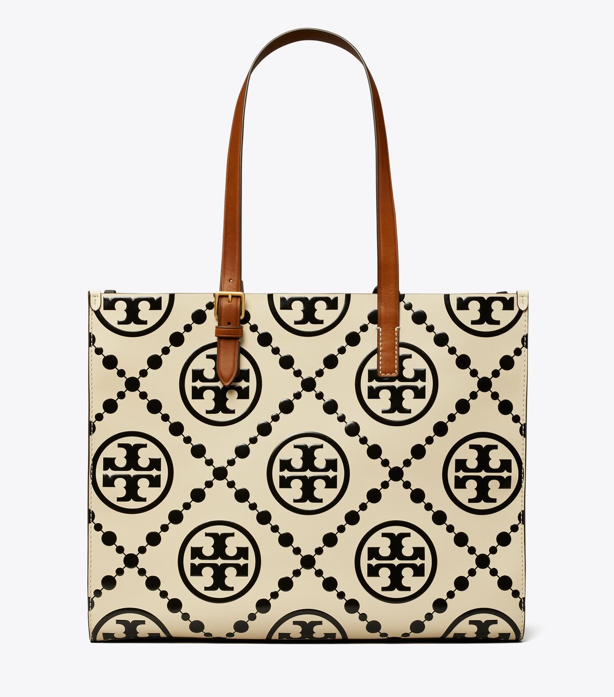 Tory Burch Black T Monogram Tote Bags