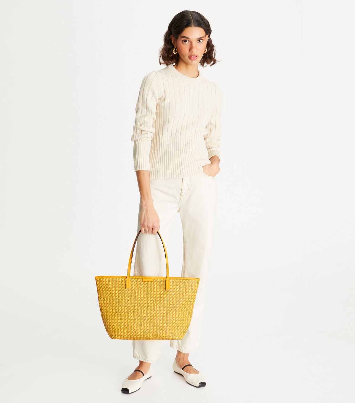 Tory Burch Orange Ever-ready Zip Tote Bags