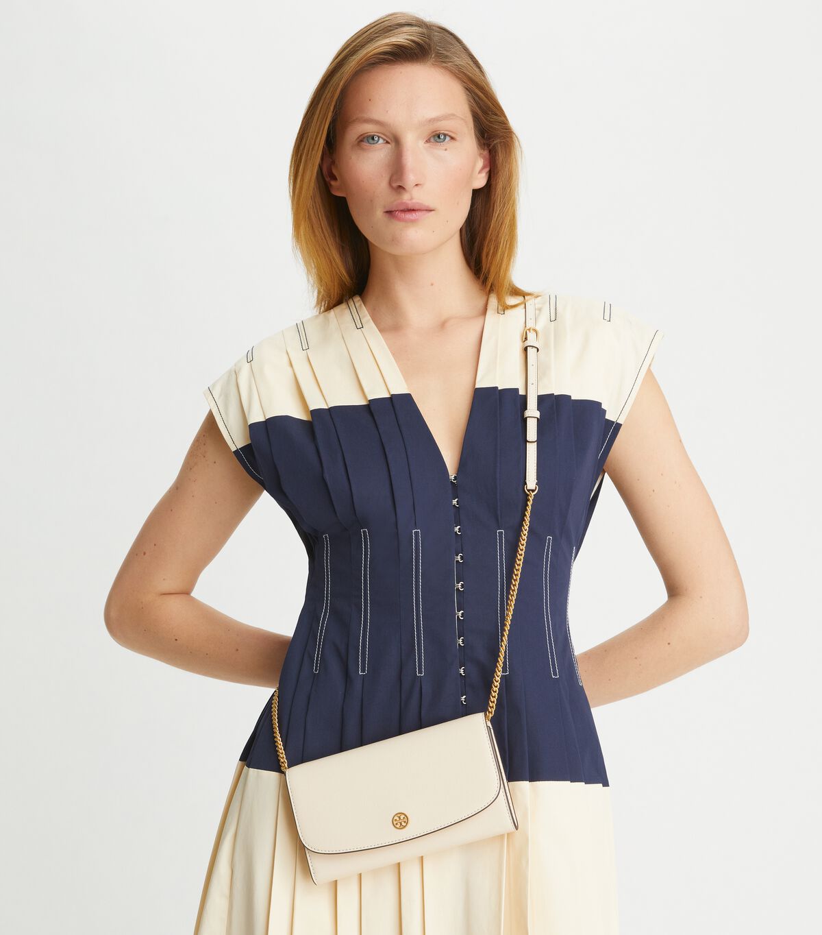 Tory Burch Cream Robinson Wallets