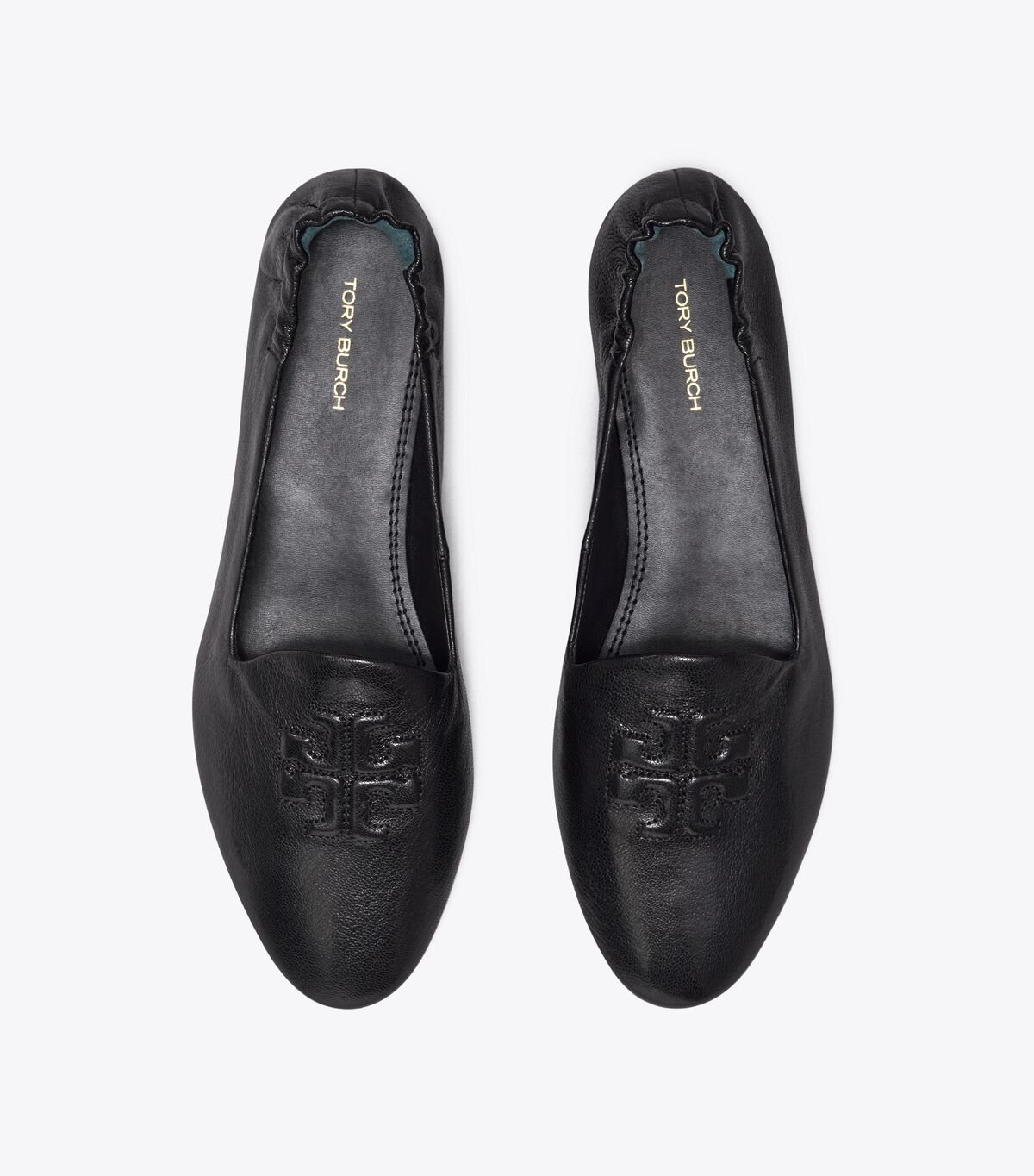 Tory Burch Black Smoking Slippers