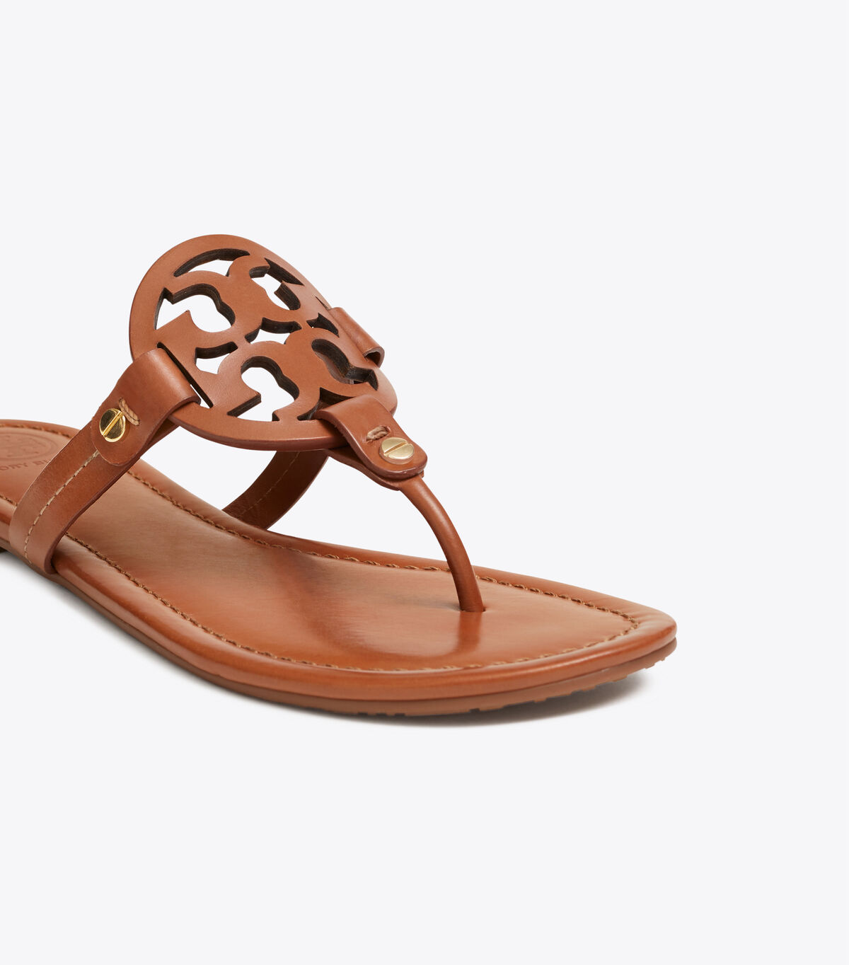 Tory Burch Brown Miller Leather Sandals
