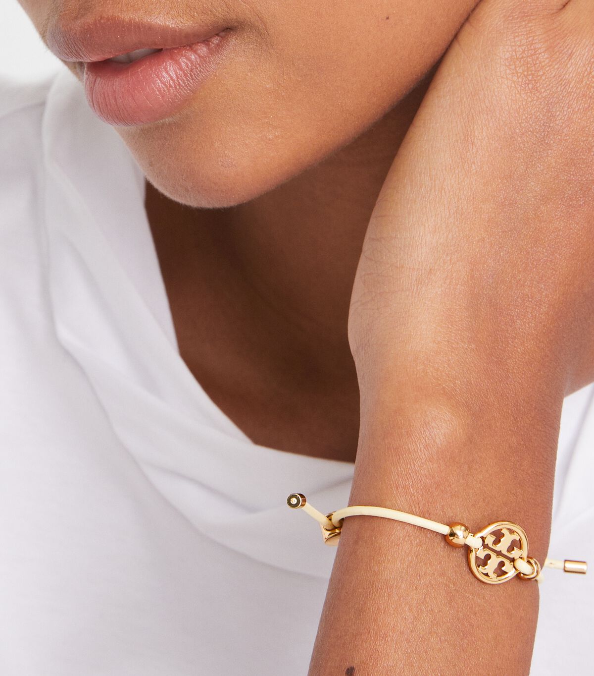 Tory Burch Silver / Blue Miller Slider Bracelet