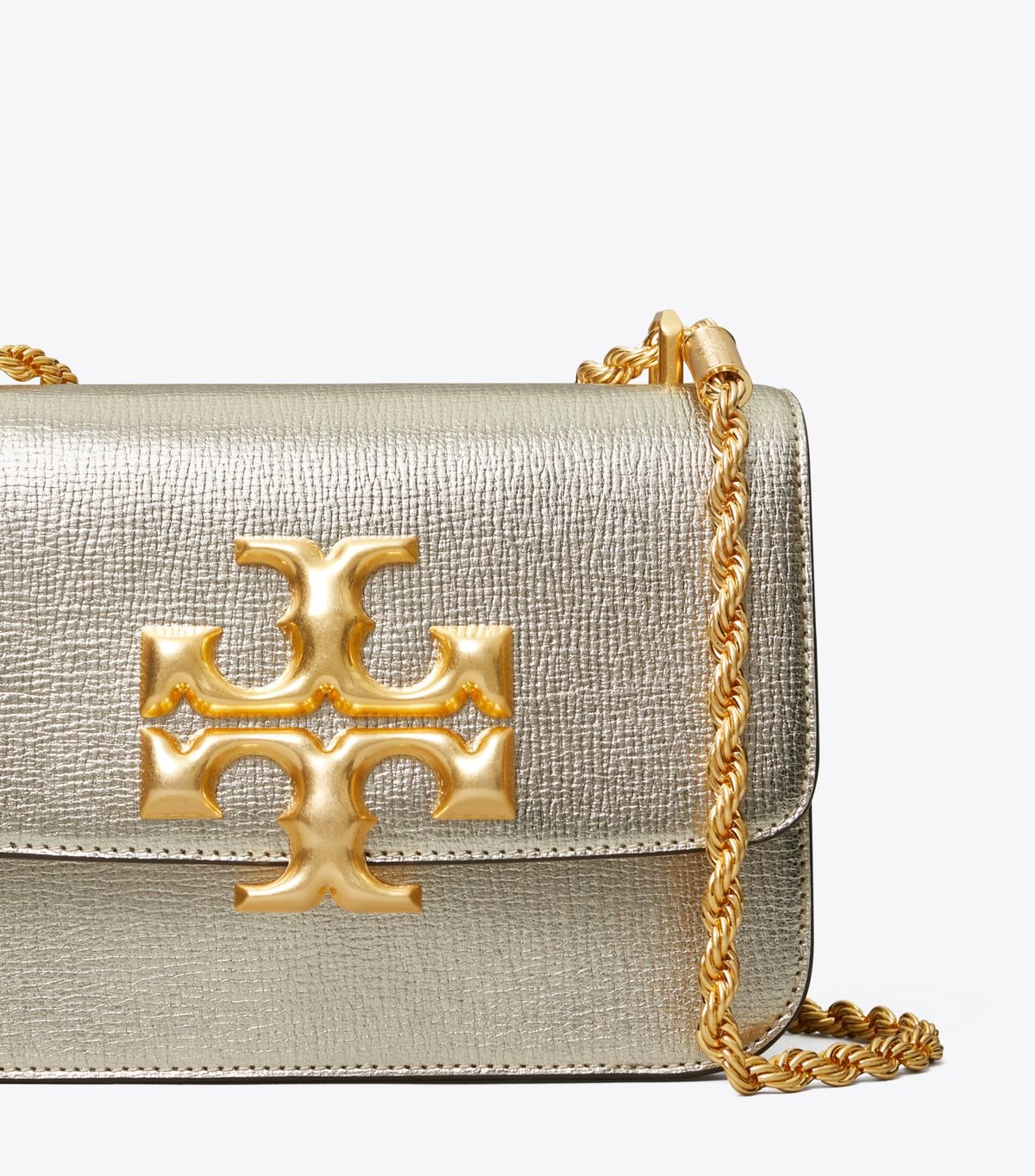 Tory Burch Gold Eleanor Small Shoulder Bags