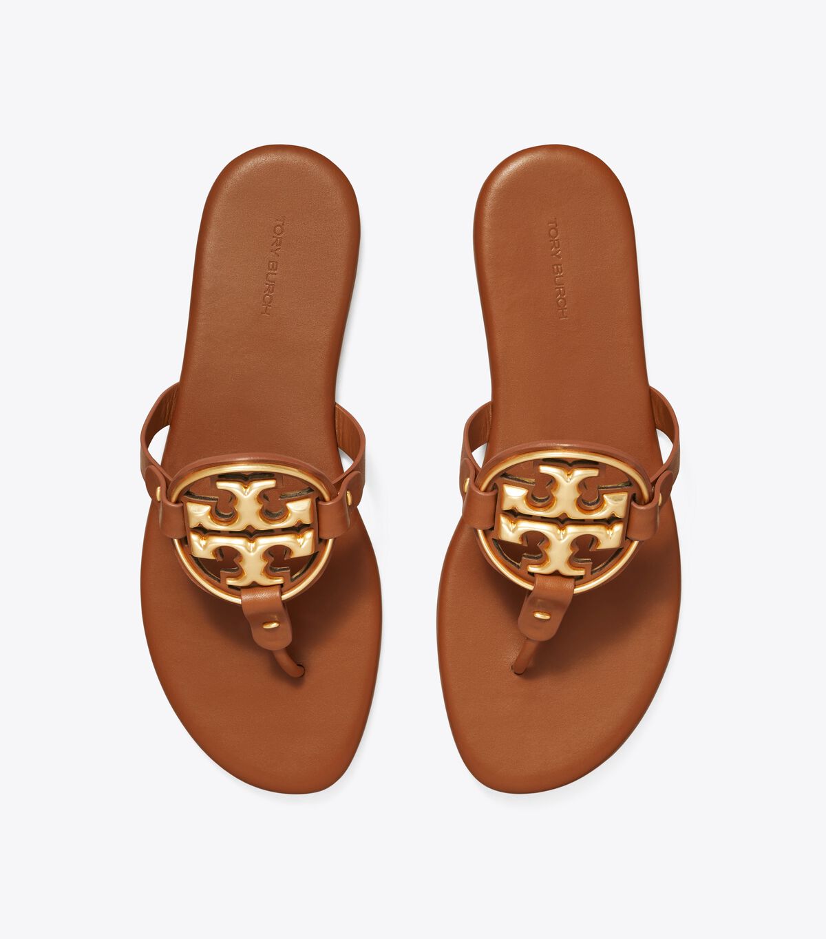 Tory Burch Brown Metal Miller Soft Sandals