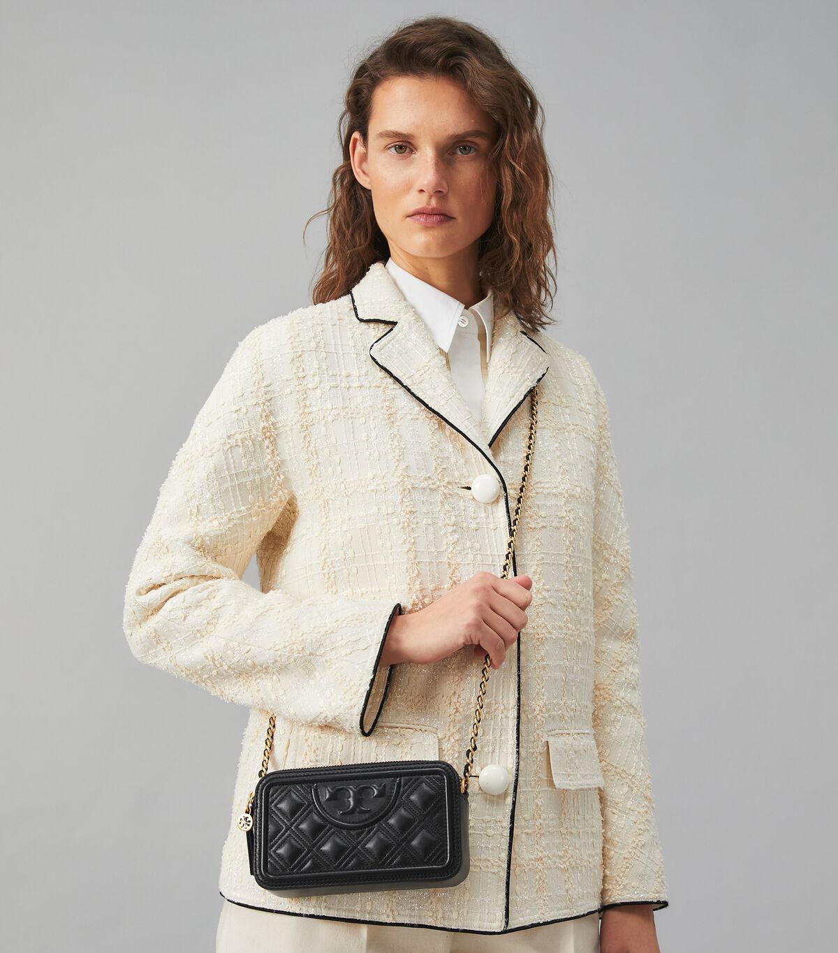 Tory Burch Black Fleming Double-zip Crossbody Bags