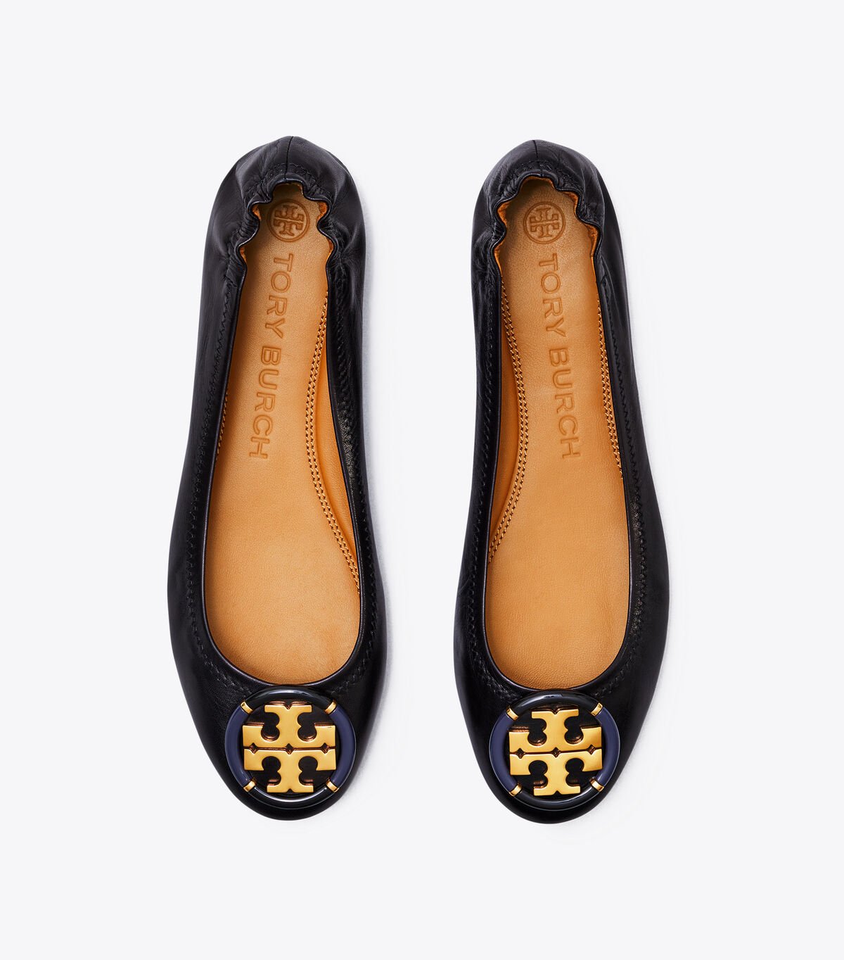 Tory Burch Black Multi-logo Ballet Flats
