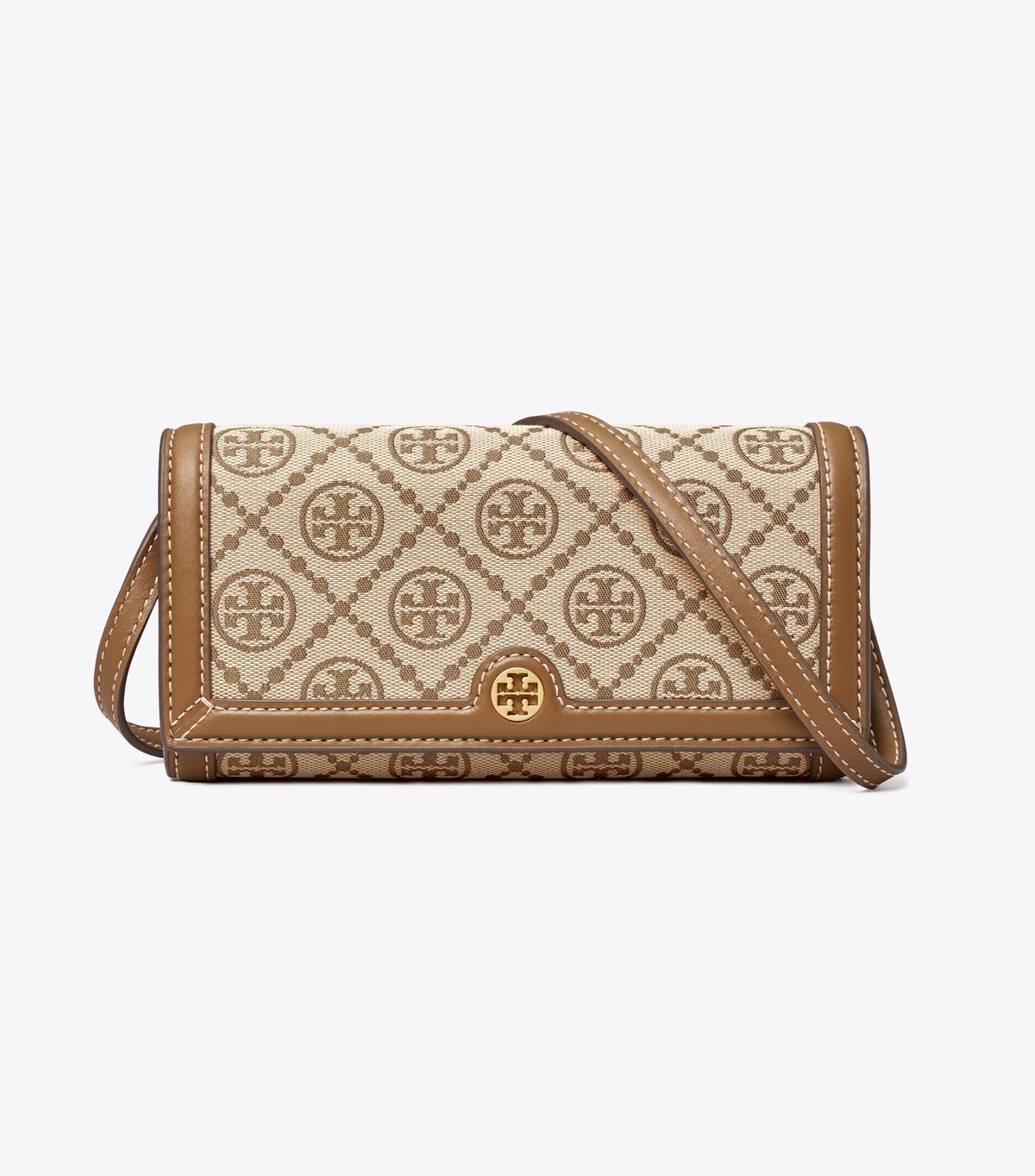 Tory Burch Brown T Monogram Crossbody Bags