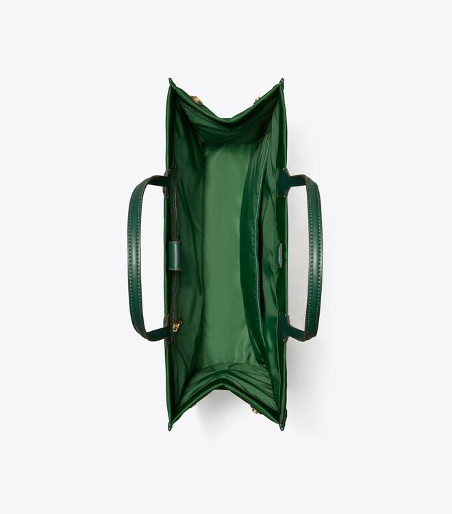 Tory Burch Dark Green Ella Tote Bags
