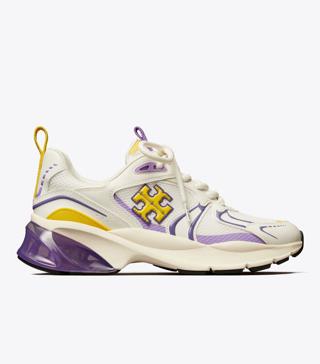 Tory Burch Gold White / dark Good Luck Tech Sneakers