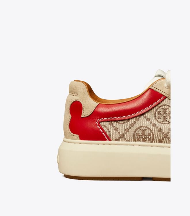 Tory Burch White T Monogram Ladybug Sneakers