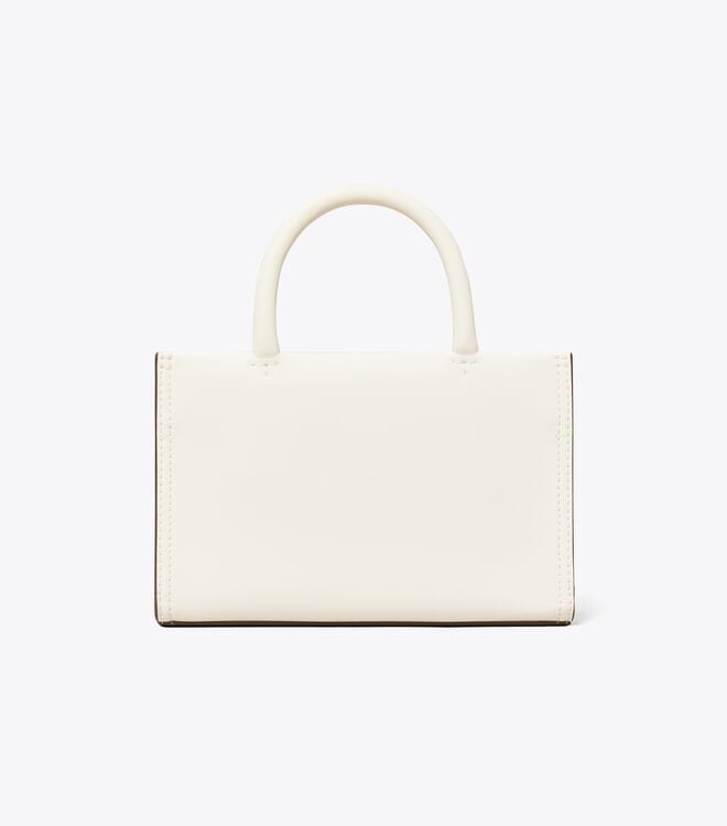 Tory Burch White Mini Ella Bio Tote Bags