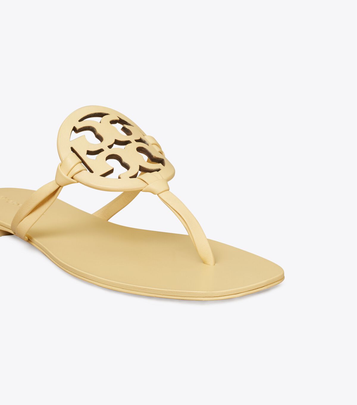 Tory Burch Light Brown Miller Square-toe Leather Sandals