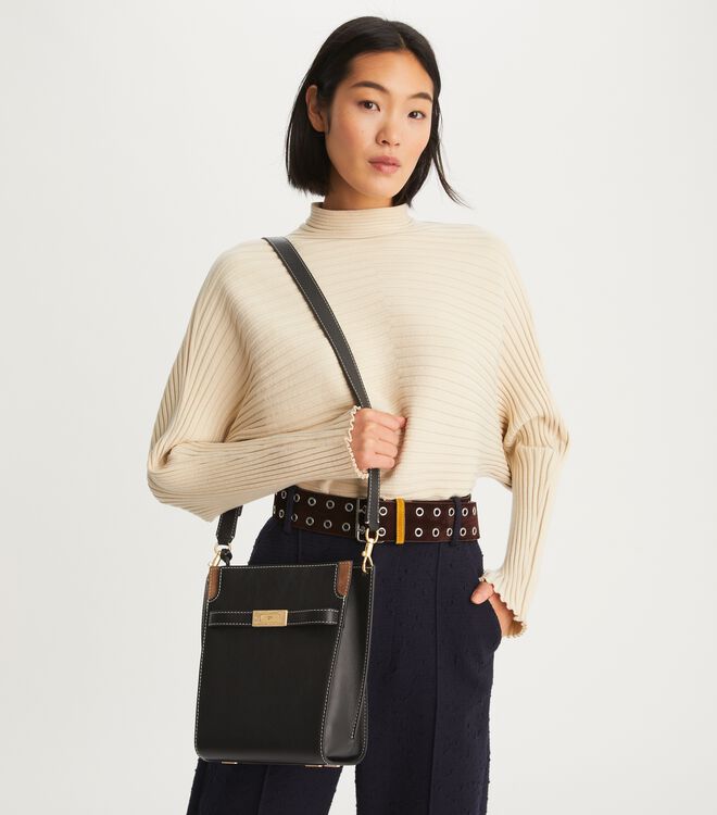 Tory Burch Black Lee Radziwill Satchel Bags