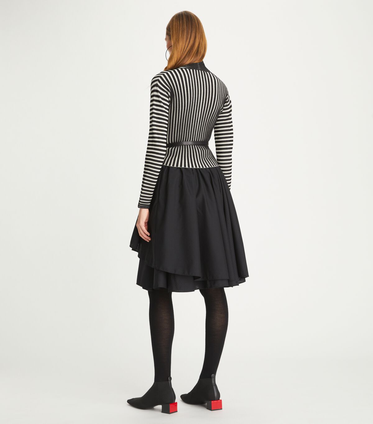 Tory Burch Black / Flower Plaited Rib Shawl Cardigan