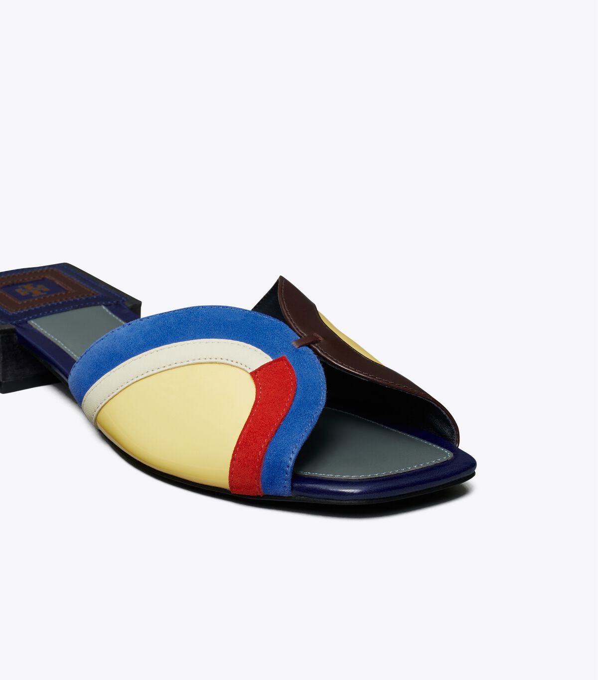 Tory Burch Blue / White Marquetry Sandals