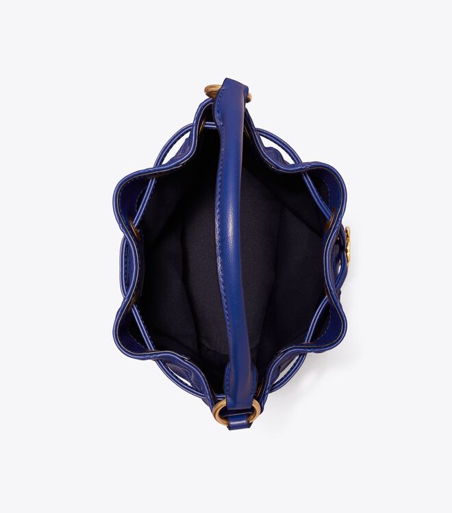 Tory Burch Navy Small Fleming Soft Bucket Bags