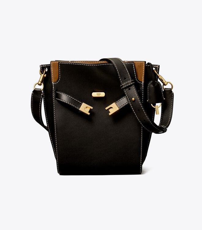 Tory Burch Black Lee Radziwill Double Bucket Bags