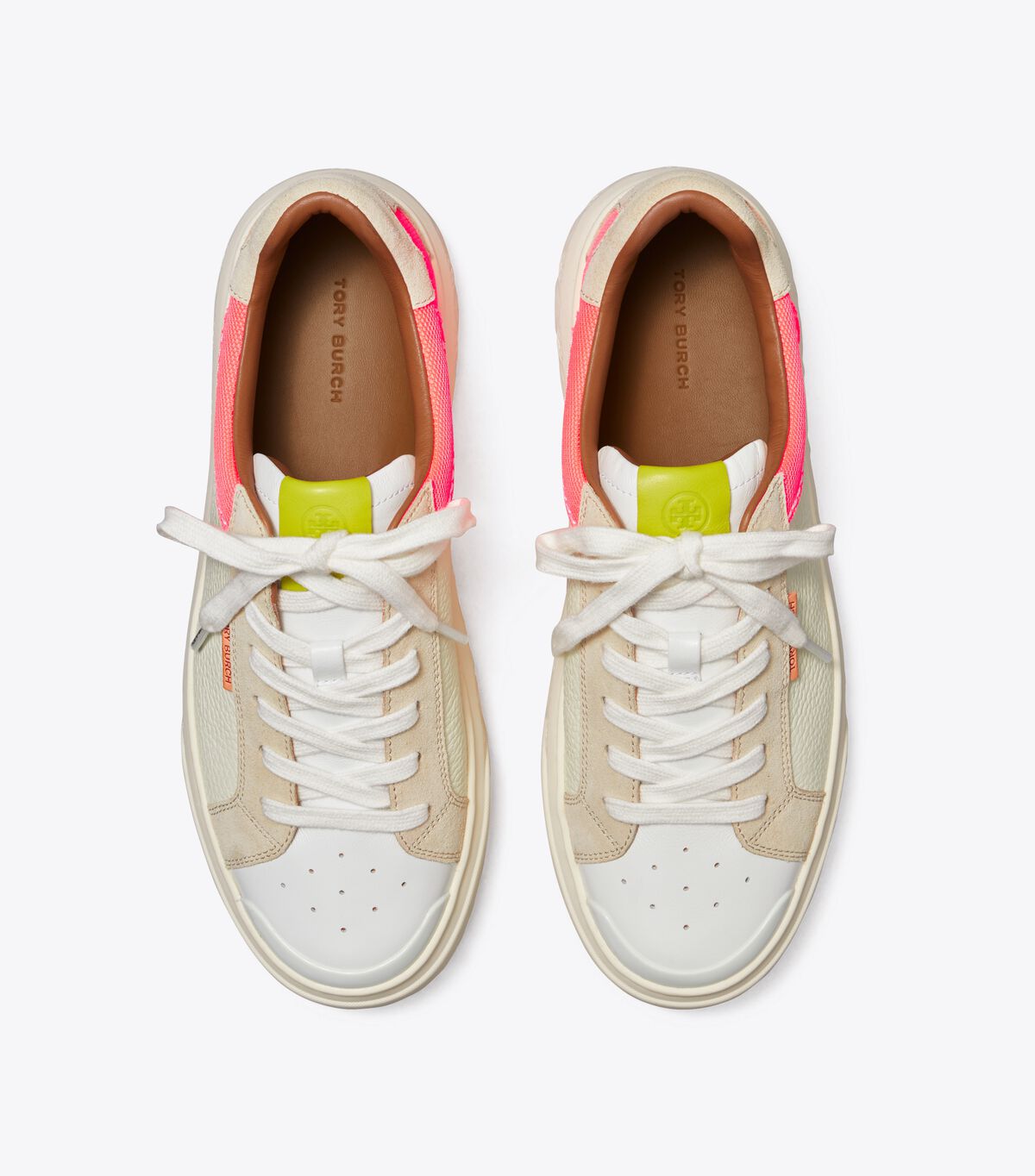 Tory Burch Cream / Pink Ladybug Sneakers