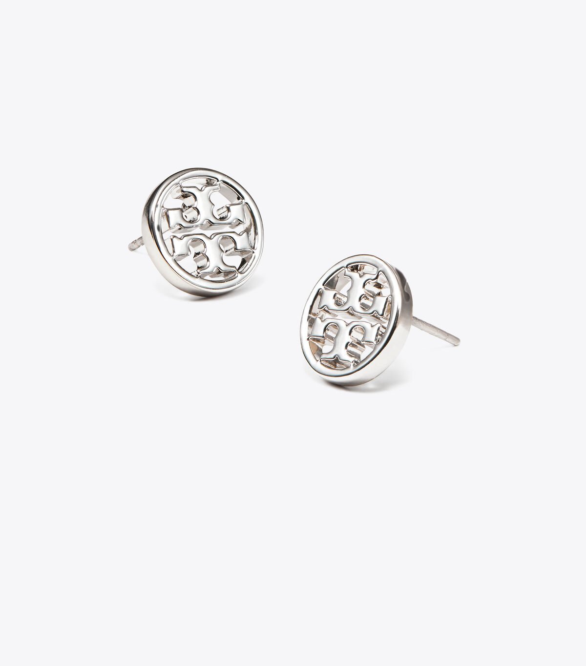 Tory Burch Silver Miller Stud Earrings