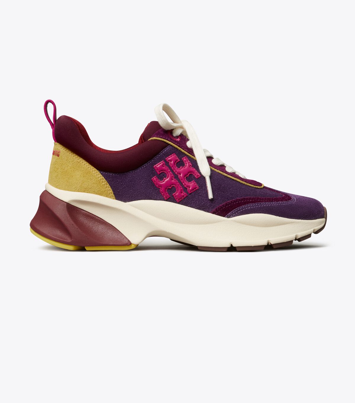 Tory Burch Fuchsia / Burgundy Good Luck Sneakers