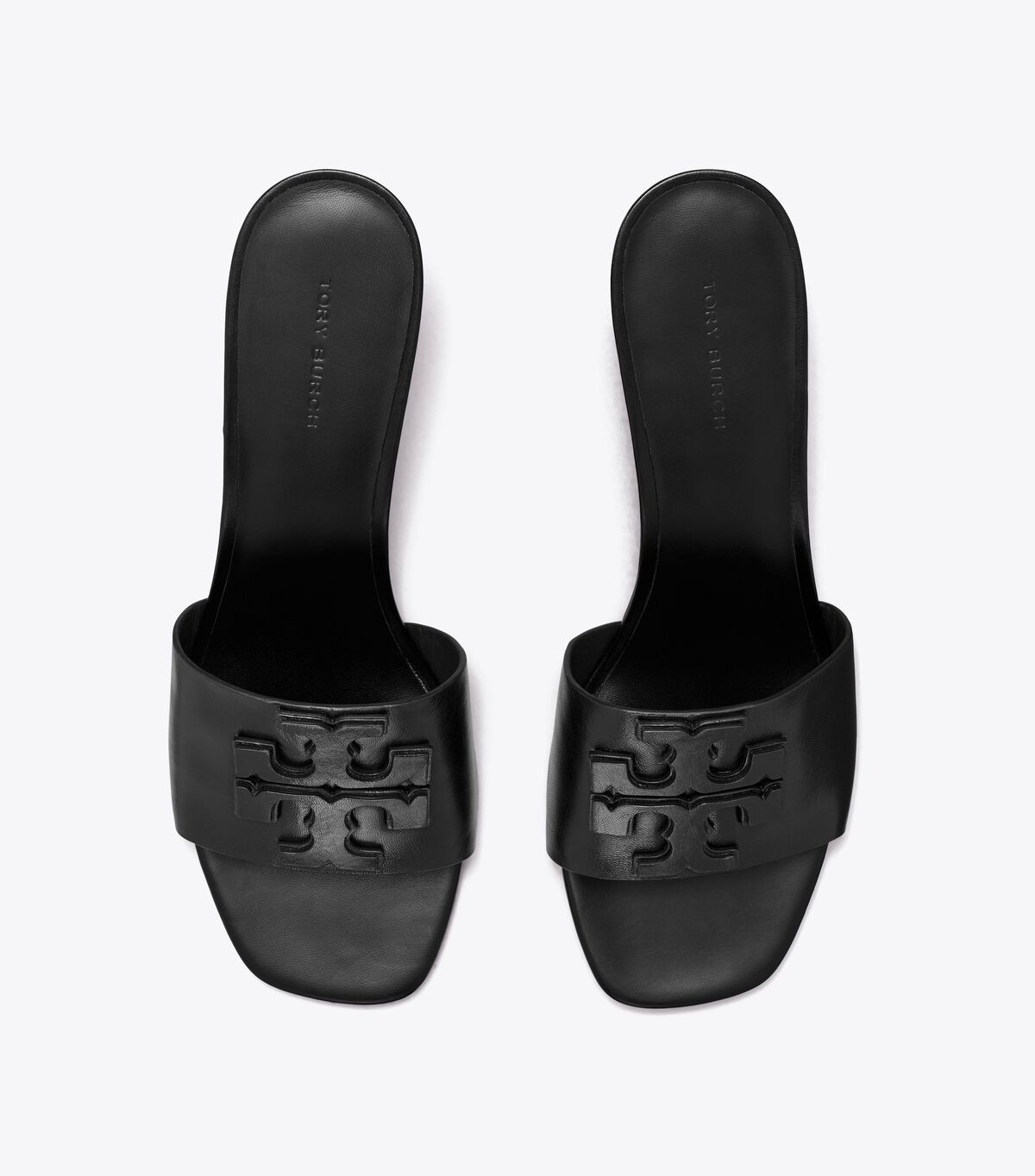 Tory Burch Black Ines Wide Heels