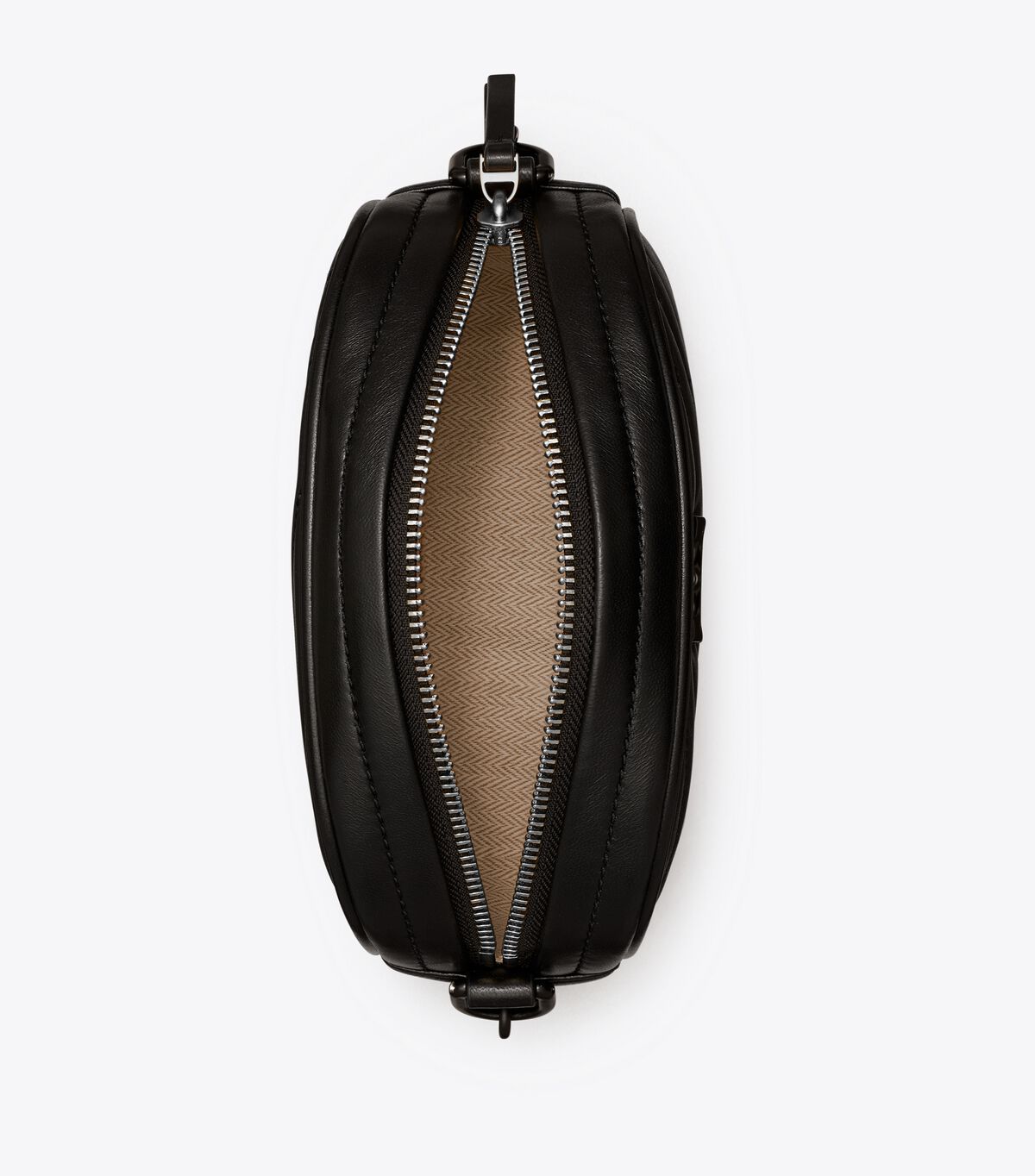 Tory Burch Black / Silver Small Kira Chevron Mini Bag