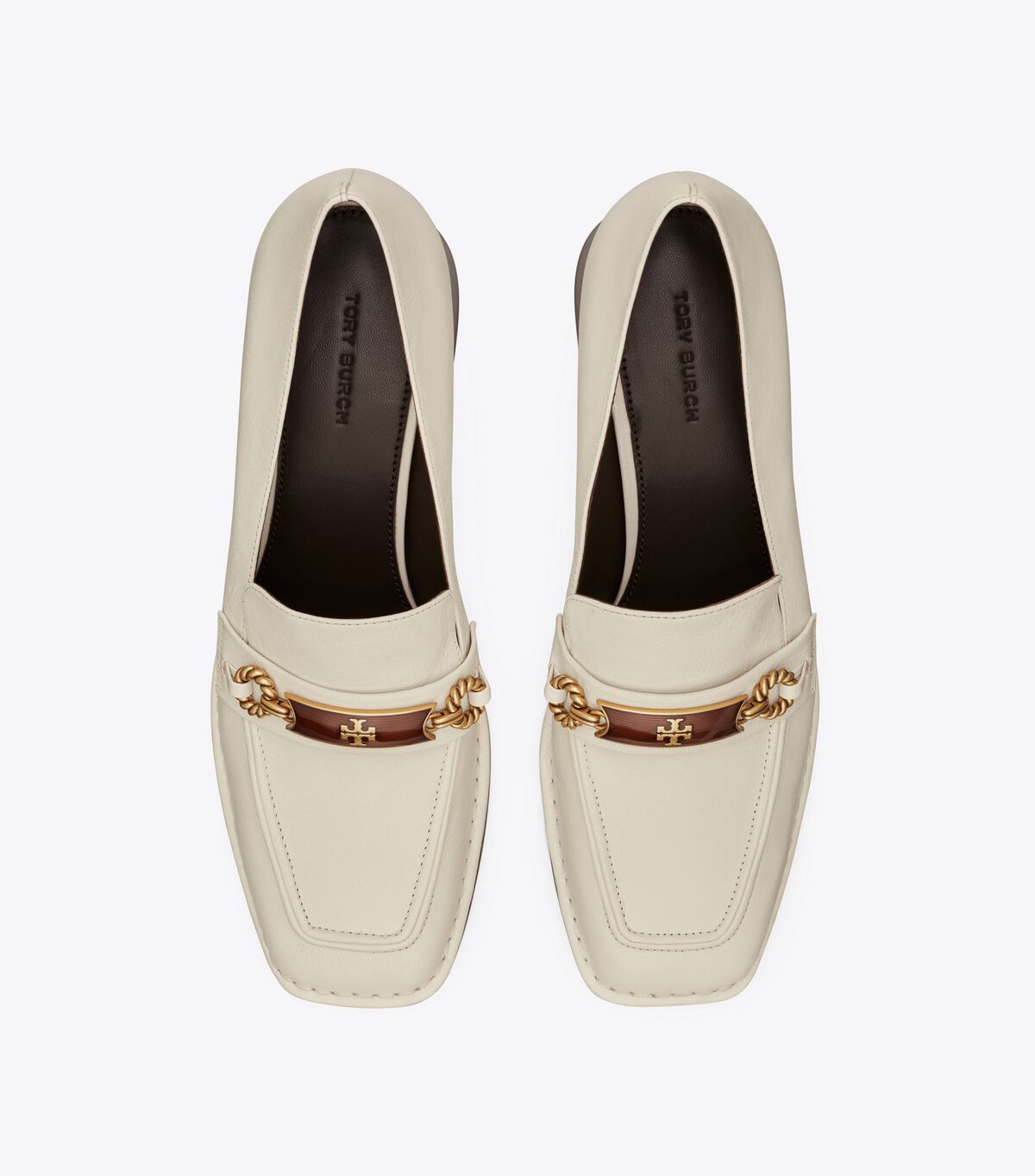 Tory Burch White Perrine Loafers