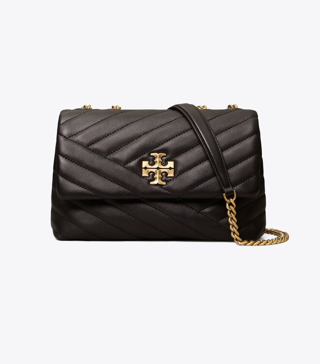 Tory Burch Black Small Kira Chevron Convertible Shoulder Bags
