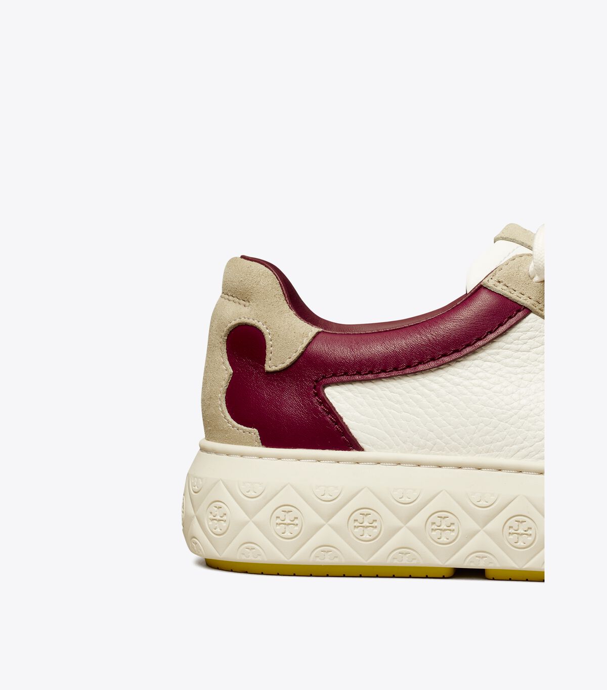 Tory Burch White / Burgundy Ladybug Sneakers