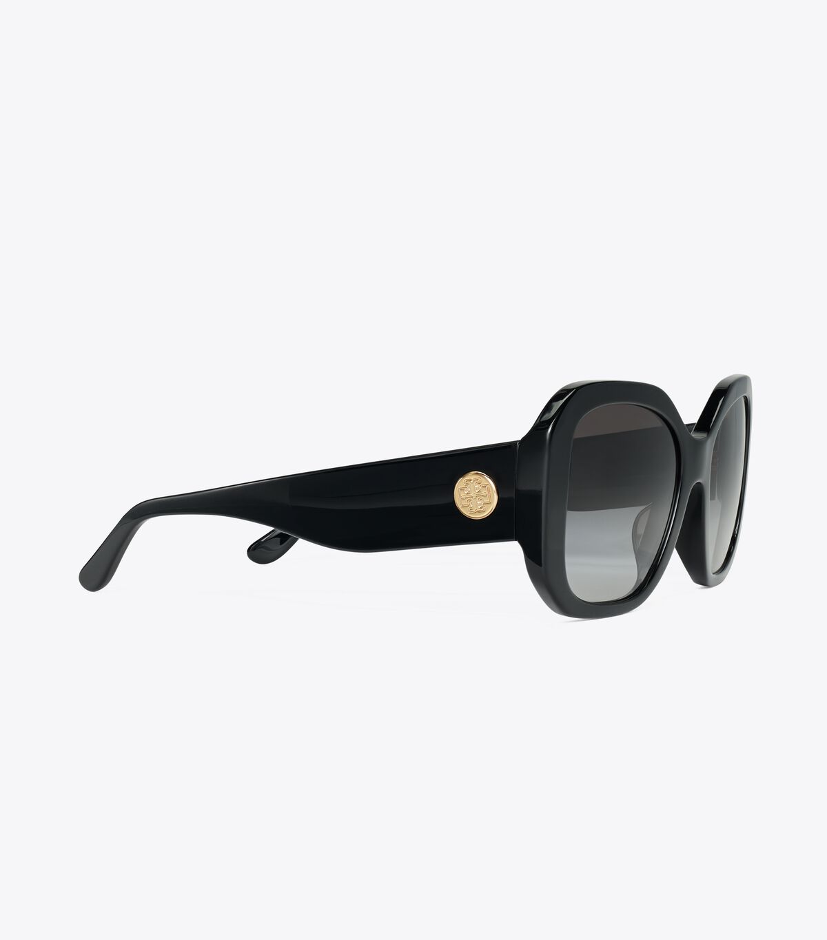 Tory Burch Black Grey Oversized Square Sunglasses