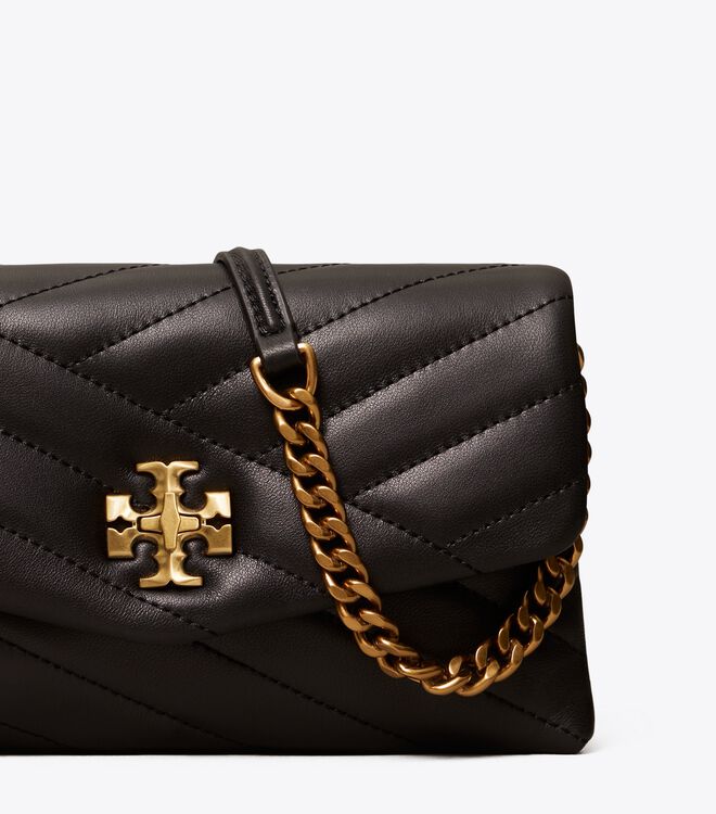 Tory Burch Black Kira Chevron Crossbody Bags