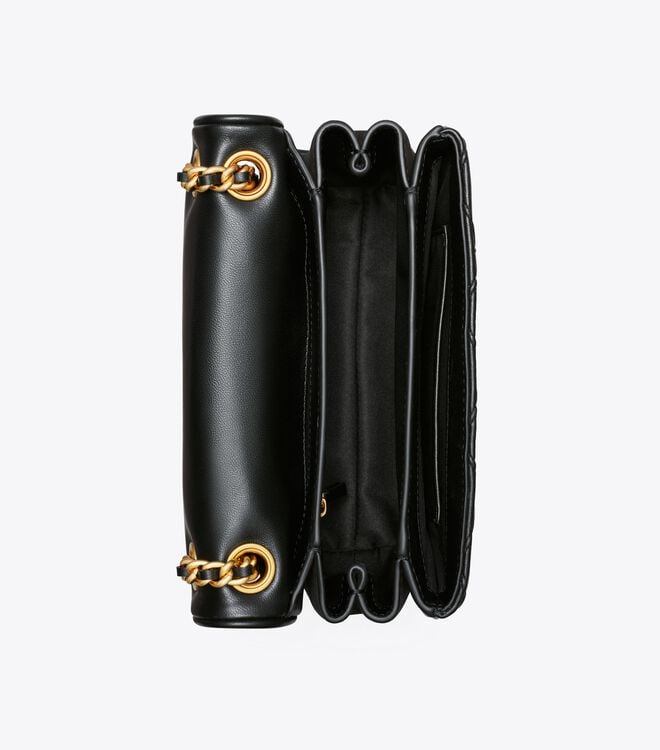 Tory Burch Black Small Fleming Soft Convertible Shoulder Bags