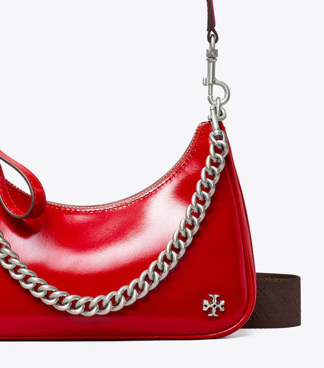 Tory Burch Red Small 151 Mercer Spazzolato Mini Bag