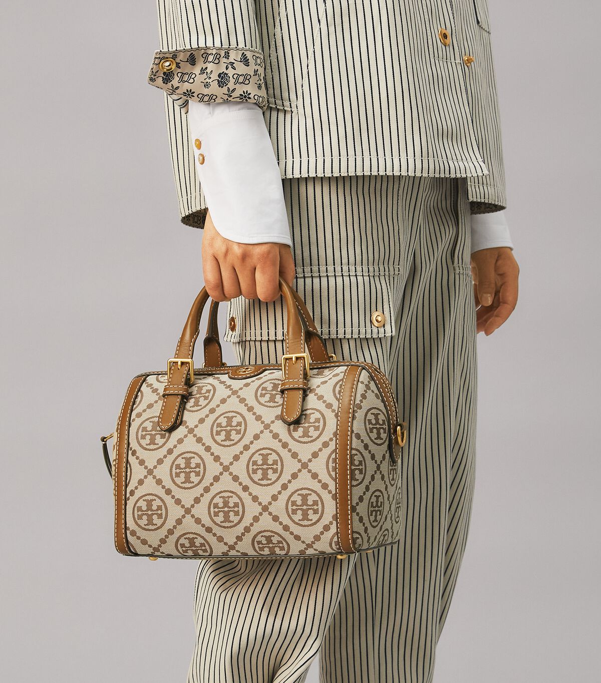 Tory Burch Brown T Monogram Satchel Bags
